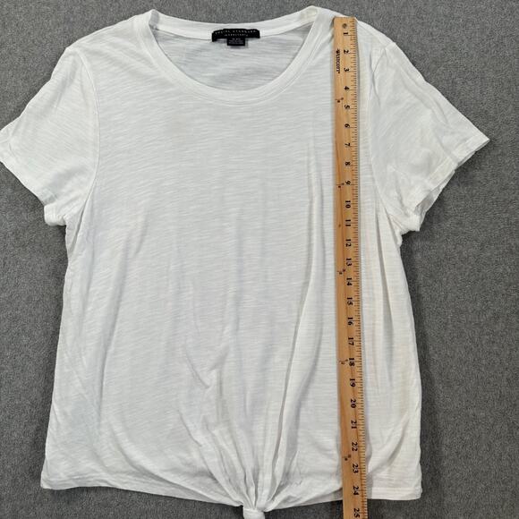 Social Standard by Sanctuary Knotted Hem Tee Shirt Women's XL White Short Sleeve - Picture 2 of 7
